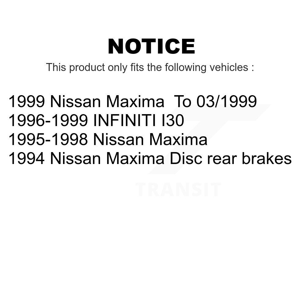 Front Rear Disc Brake Rotors Kit For Nissan Maxima INFINITI I30 K8-101232