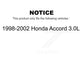 Front Rear Disc Brake Rotors Kit For 1998-2002 Honda Accord 3.0L K8-101268