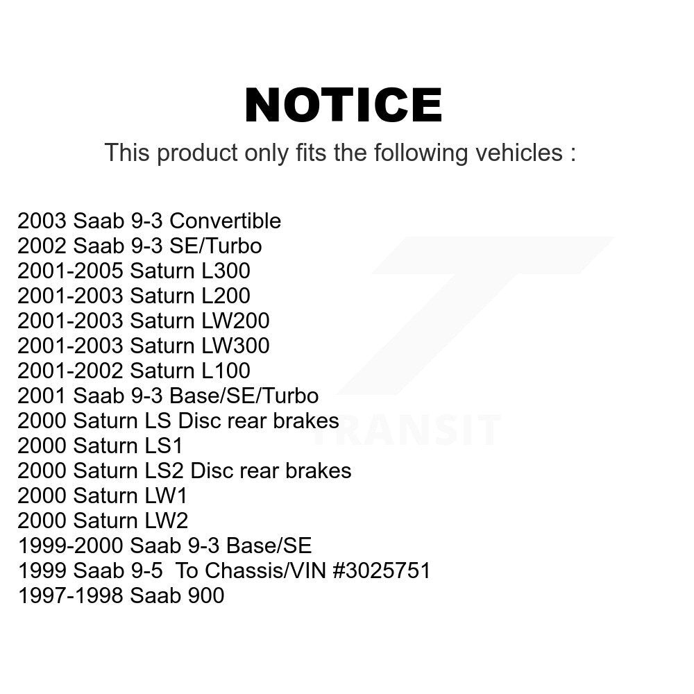 Front Rear Disc Brake Rotors Kit For Saturn L200 Saab 9-3 L300 LS1 L100 LW200 LS2 900 LW300 9-5 LW2 LW1 LS K8-101273