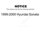 Front Rear Disc Brake Rotors Kit For 1999-2000 Hyundai Sonata K8-101302