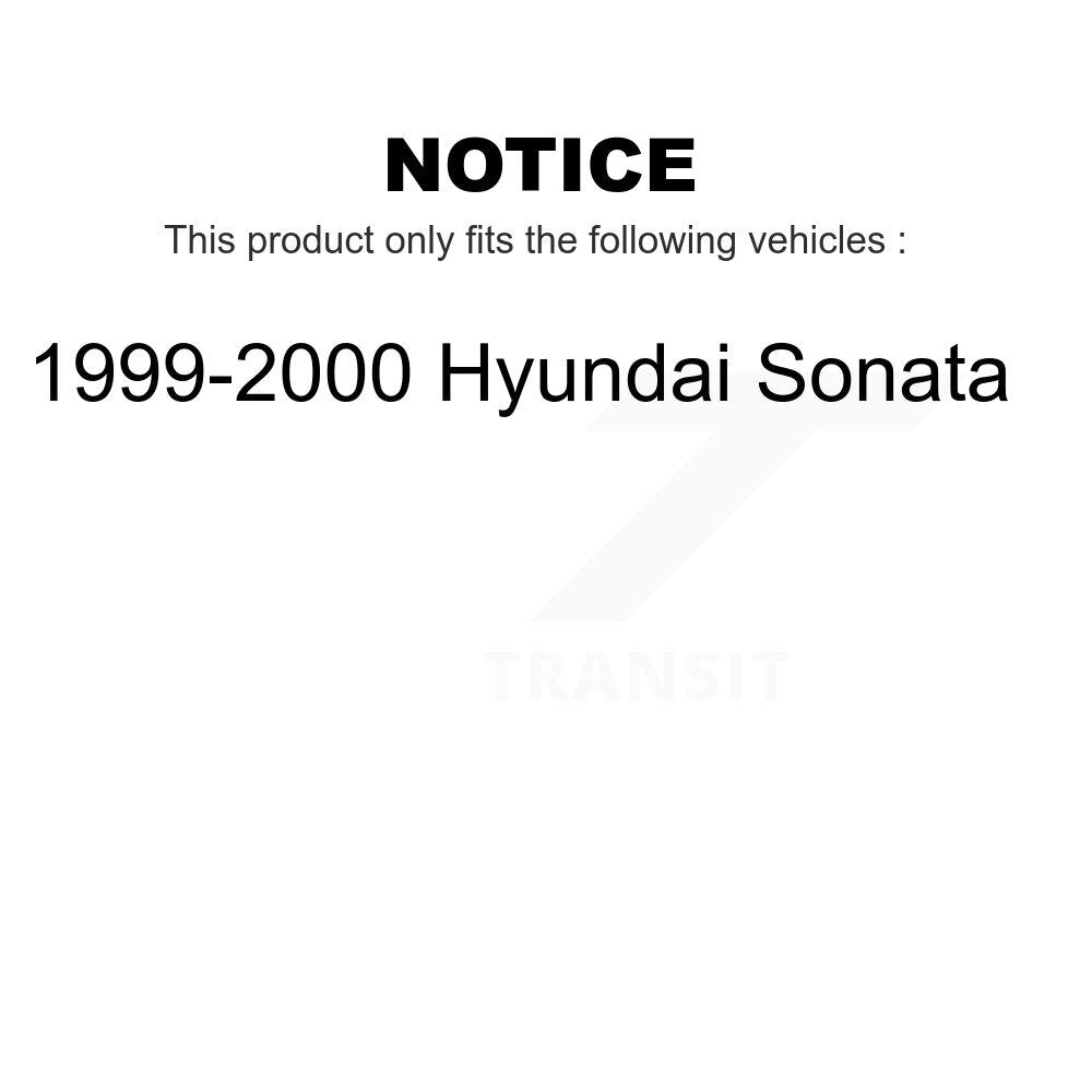 Front Rear Disc Brake Rotors Kit For 1999-2000 Hyundai Sonata K8-101302
