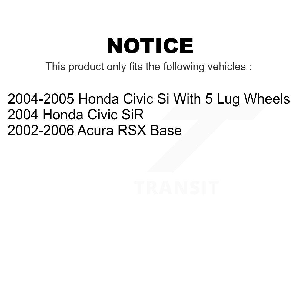 Front Rear Disc Brake Rotors Kit For Honda Civic Acura RSX K8-101321