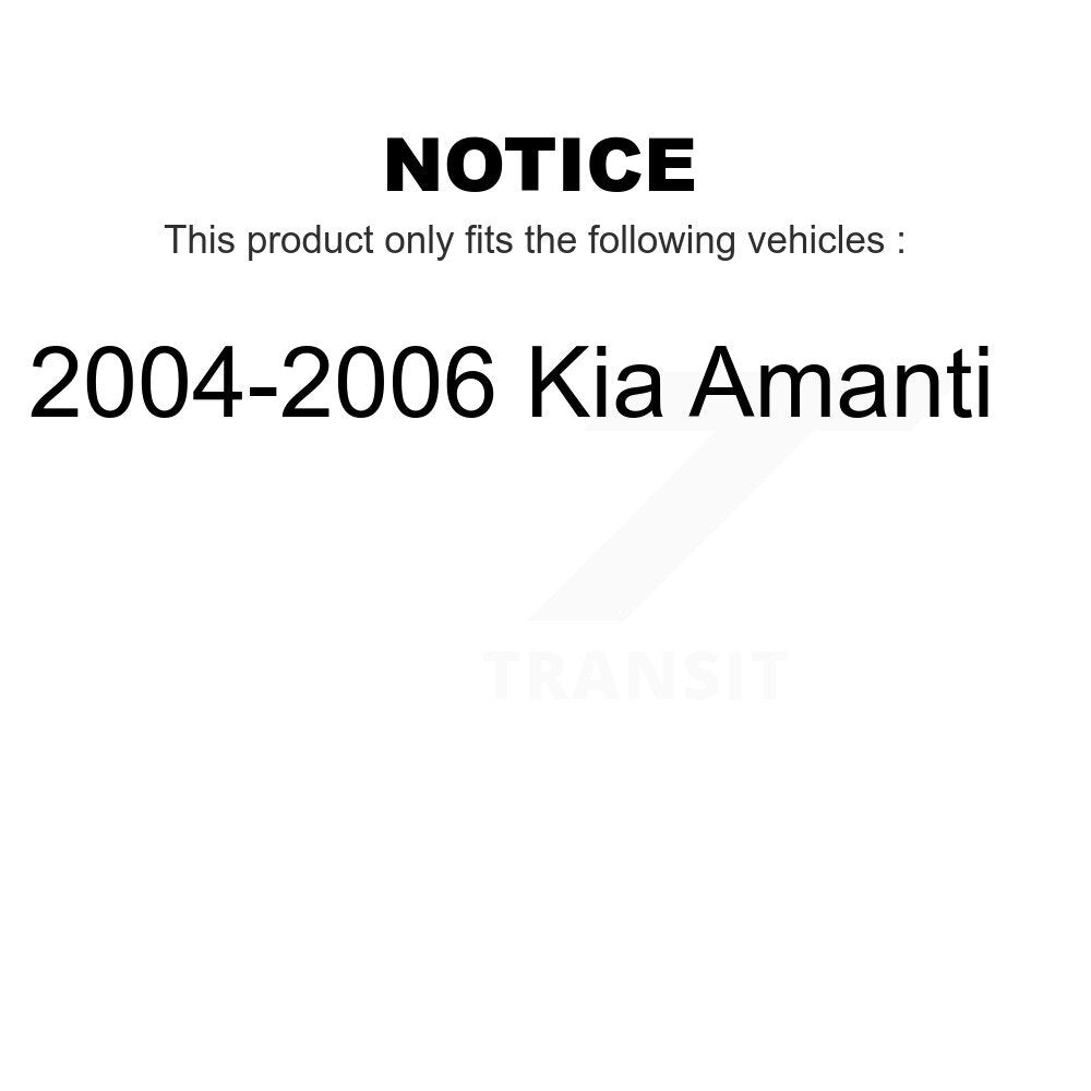 Front Rear Disc Brake Rotors Kit For 2004-2006 Kia Amanti K8-101380