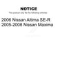Front Rear Disc Brake Rotors Kit For Nissan Altima Maxima K8-101391