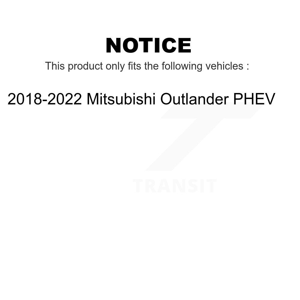Front Rear Disc Brake Rotors Kit For 2018-2022 Mitsubishi Outlander PHEV K8-101406