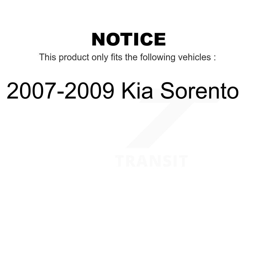 Front Rear Disc Brake Rotors Kit For 2007-2009 Kia Sorento K8-101504