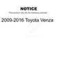 Front Rear Disc Brake Rotors Kit For 2009-2016 Toyota Venza K8-101562