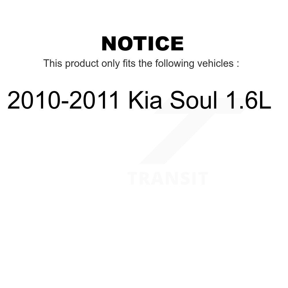 Front Rear Disc Brake Rotors Kit For 2010-2011 Kia Soul 1.6L K8-101581