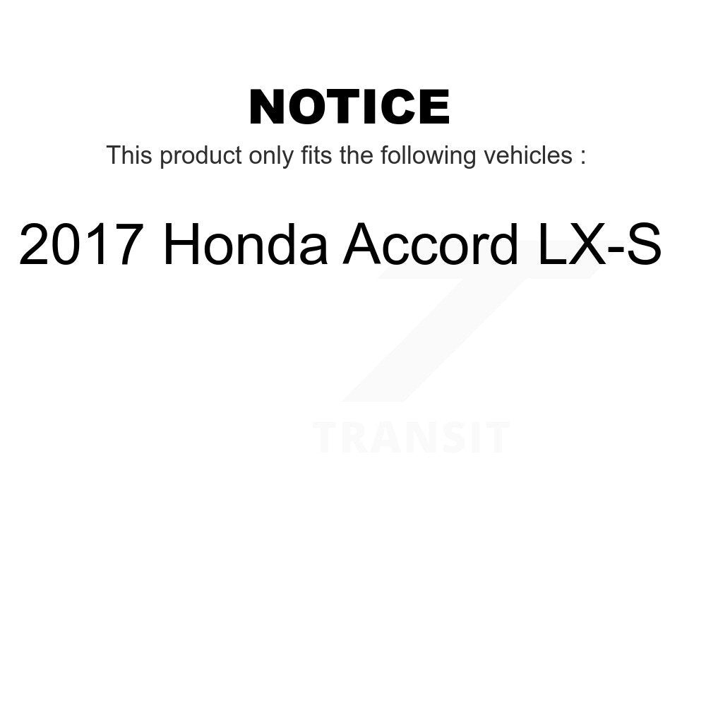 Front Rear Disc Brake Rotors Kit For 2017 Honda Accord LX-S K8-101643