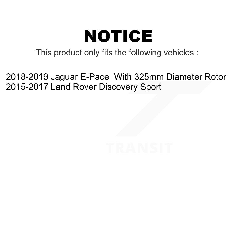 Front Rear Disc Brake Rotors Kit For Land Rover Discovery Sport Jaguar E-Pace K8-101659
