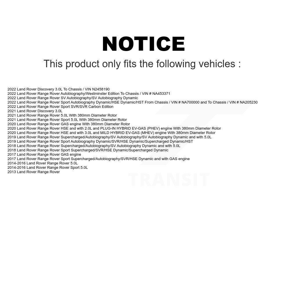 Front Rear Disc Brake Rotors Kit For Land Rover Range Sport Discovery K8-101702