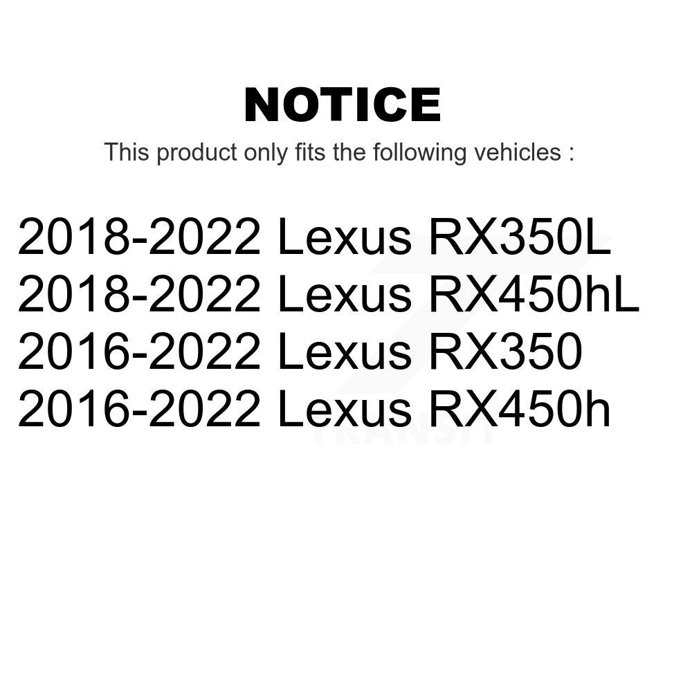 Front Rear Disc Brake Rotors Kit For Lexus RX350 RX450h RX350L RX450hL K8-101715