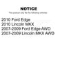 Front Rear Disc Brake Rotors Kit For Ford Edge Lincoln MKX K8-101811