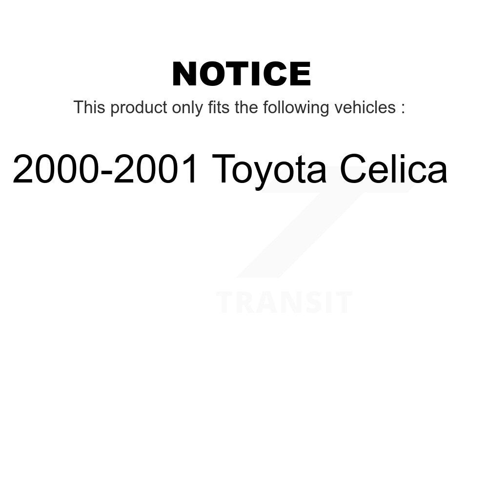 Rear Brake Drums Pair For 2000-2001 Toyota Celica K8-101880
