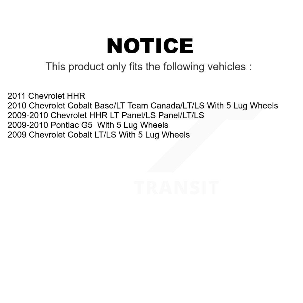 Rear Brake Drums Pair For Chevrolet Cobalt HHR Pontiac G5 K8-101882