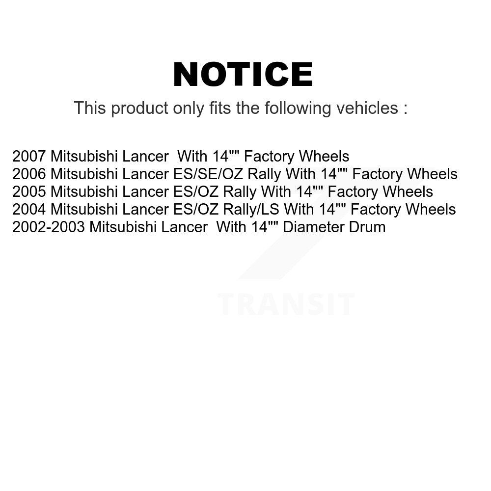 Rear Brake Drums Pair For Mitsubishi Lancer K8-101921