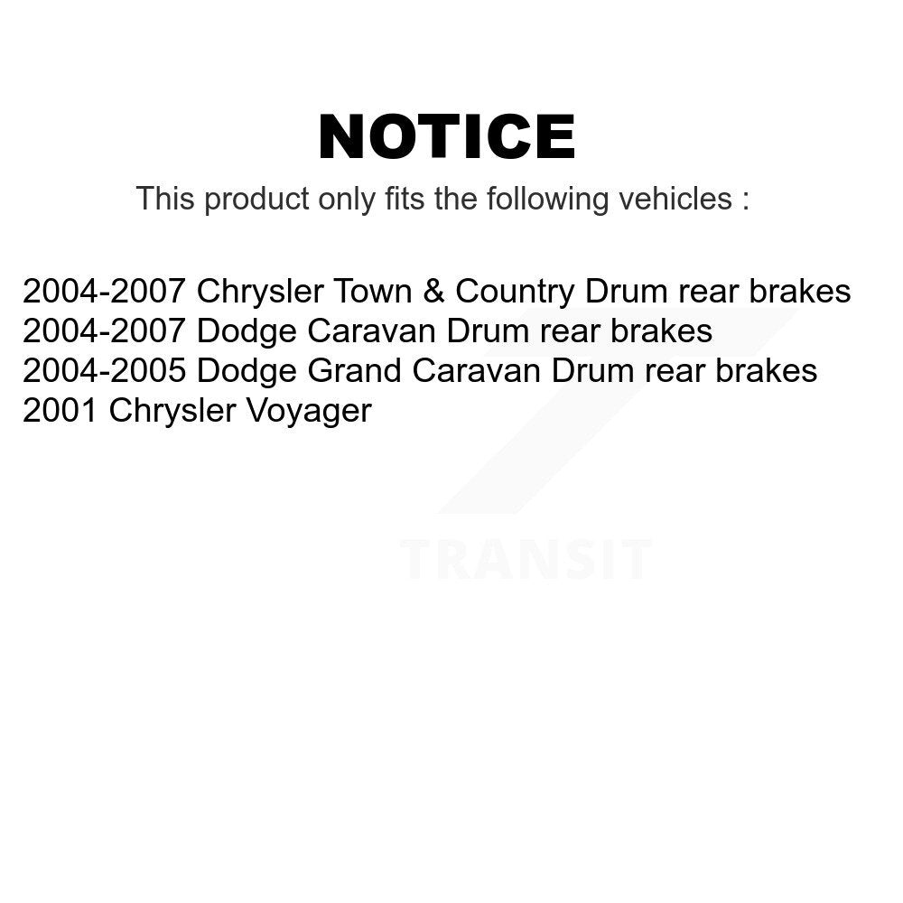 Front Rear Disc Brake Rotors Drums Kit For Chrysler Town & Country Dodge Grand Caravan Voyager K8-101961