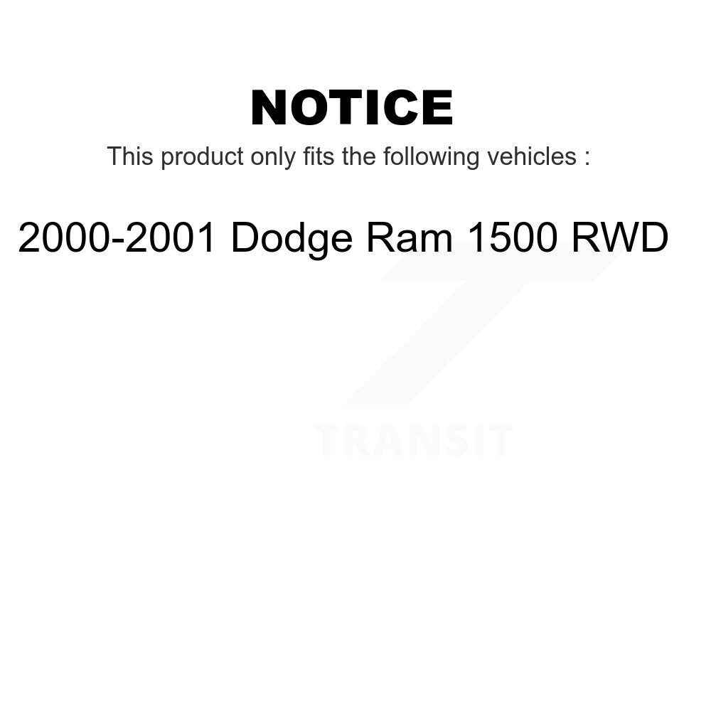 Front Rear Disc Brake Rotors Drums Kit For 2000-2001 Dodge Ram 1500 RWD K8-101979