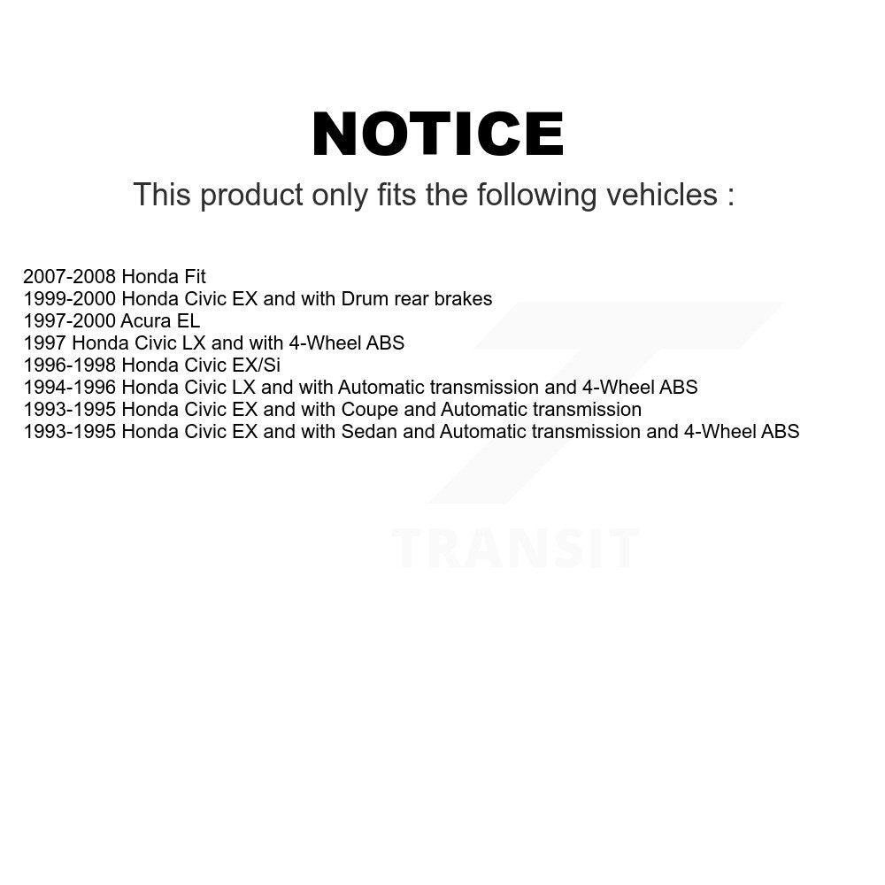 Front Rear Disc Brake Rotors Drums Kit For Honda Civic Fit Acura EL K8-102003