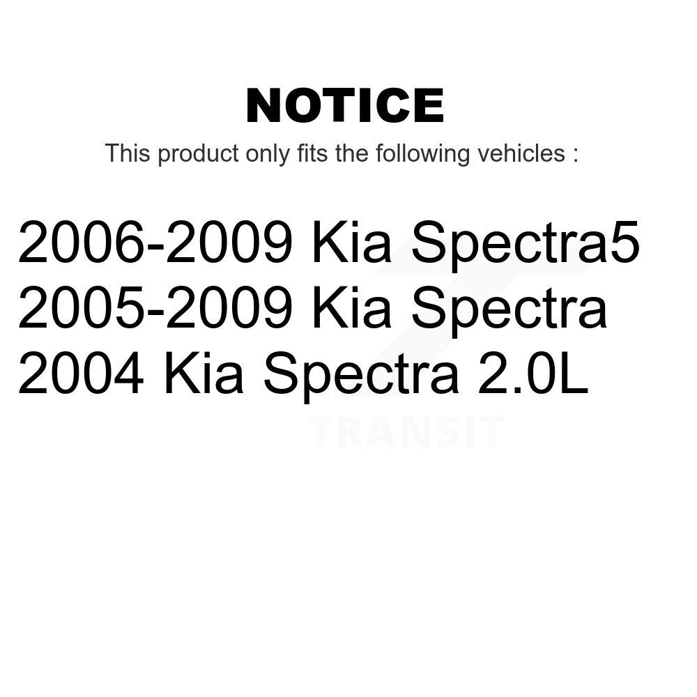Front Rear Disc Brake Rotors Drums Kit For Kia Spectra Spectra5 K8-102019