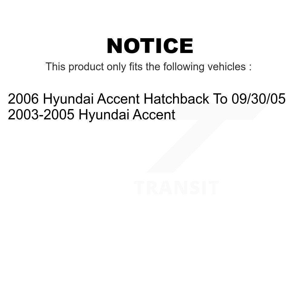 Front Rear Disc Brake Rotors Drums Kit For Hyundai Accent K8-102167