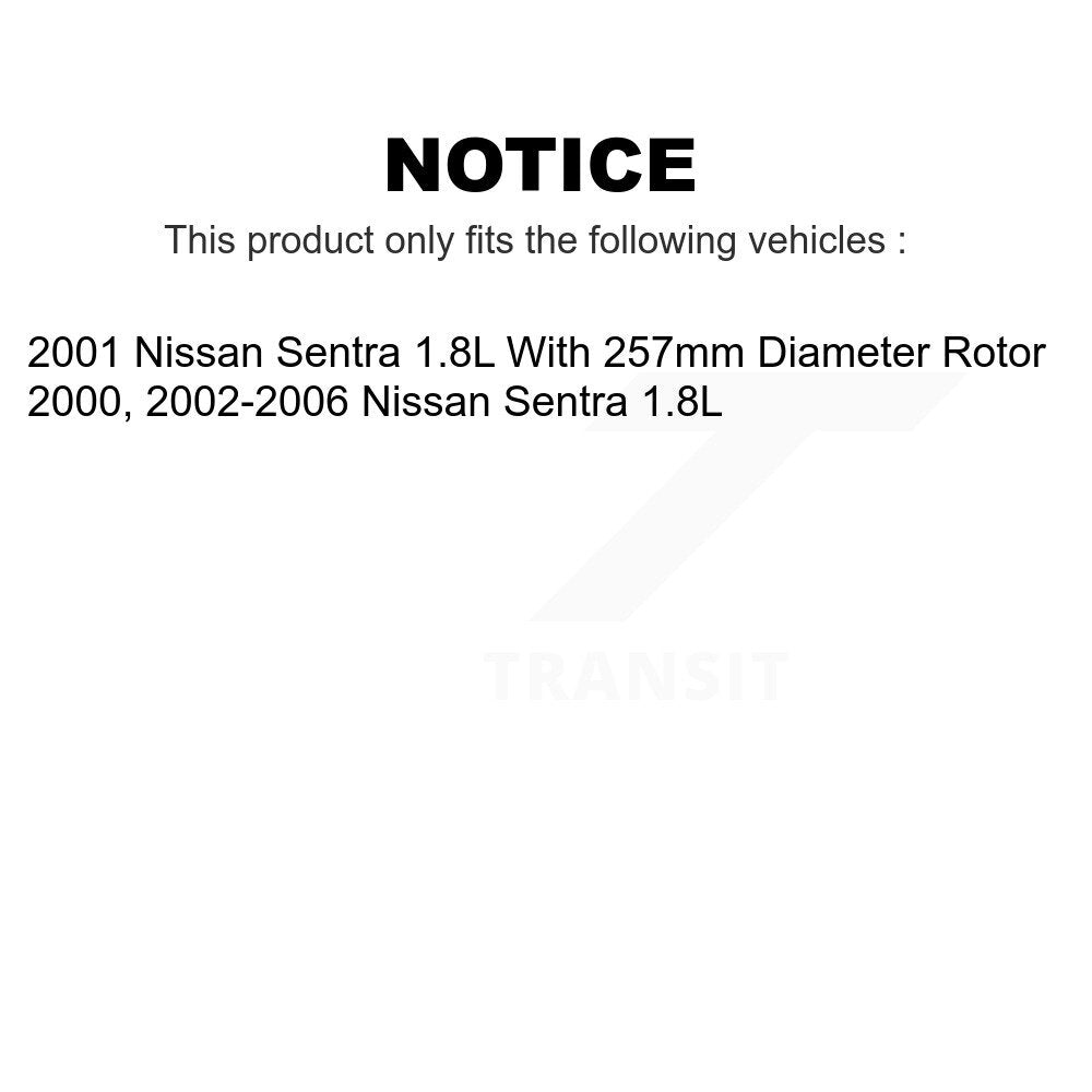 Front Rear Disc Brake Rotors Drums Kit For Nissan Sentra 1.8L K8-102169