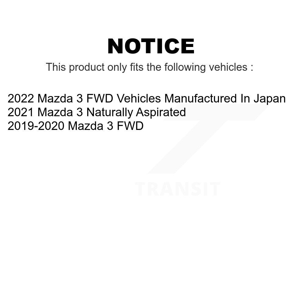 Front Disc Brake Rotors Pair For Mazda 3 K8-102301