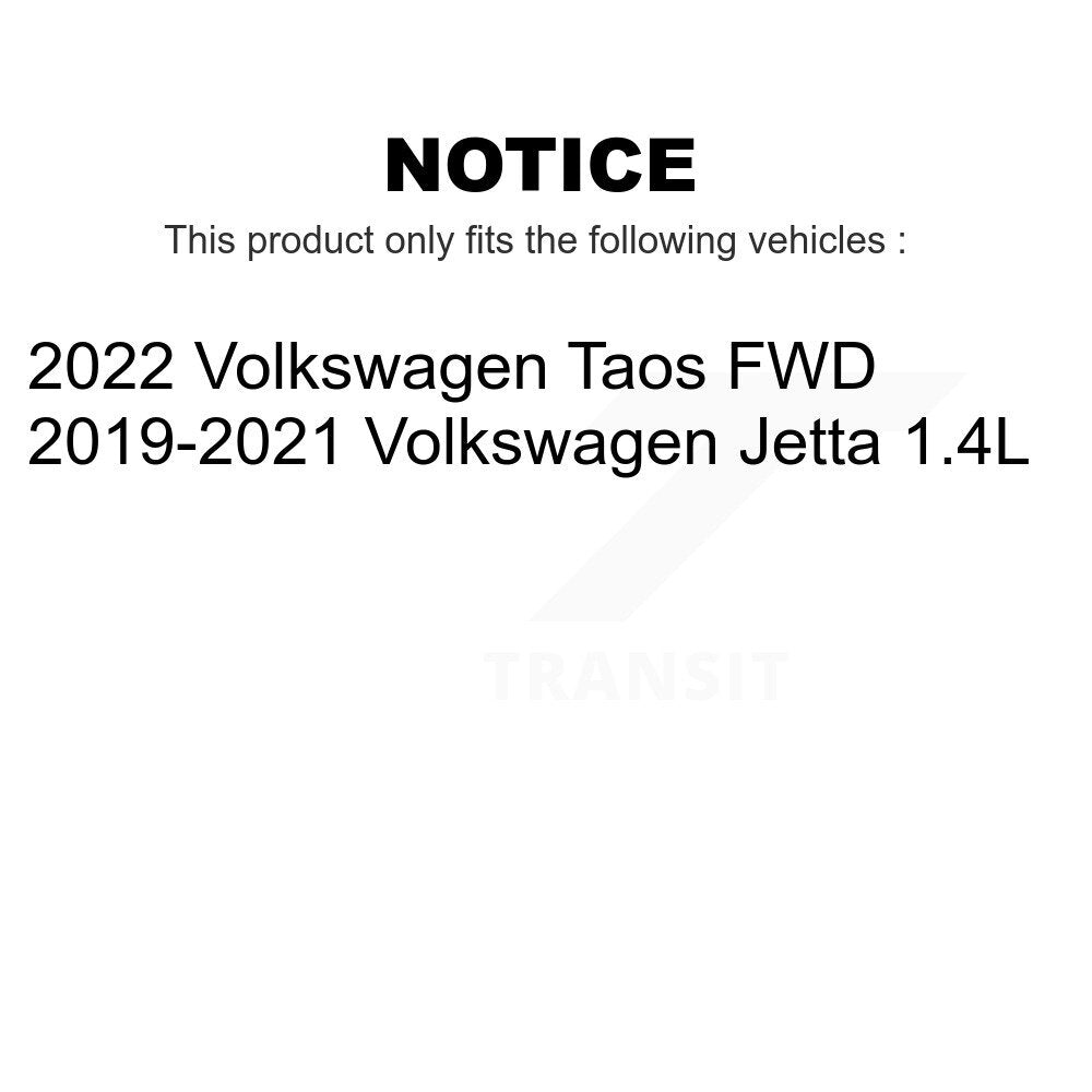Rear Disc Brake Rotors Pair For Volkswagen Jetta Taos K8-102344