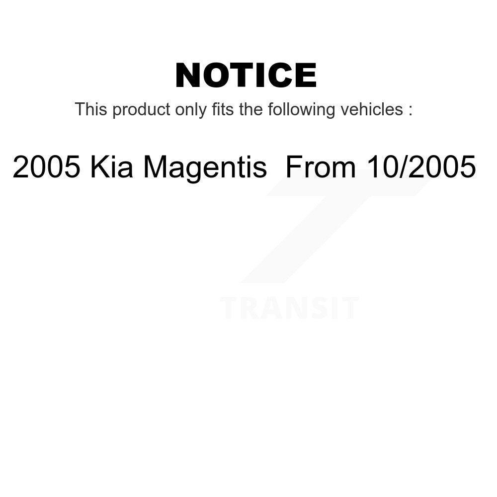 Front Rear Disc Brake Rotors Kit For 2005 Kia Magentis From 10 K8-102421