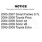 Serpentine Belt KBR-5030335 For Toyota Prius Scion xB Echo xA Smart Fortwo
