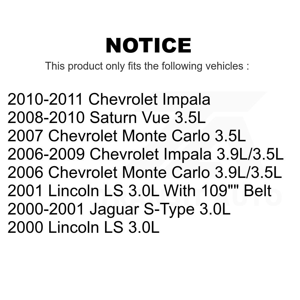 Main Drive Serpentine Belt KBR-5061090 For Chevrolet Impala Saturn Vue Monte Carlo Lincoln LS Jaguar S-Type