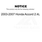 Main Drive Serpentine Belt KBR-5070700 For 2003-2007 Honda Accord 2.4L