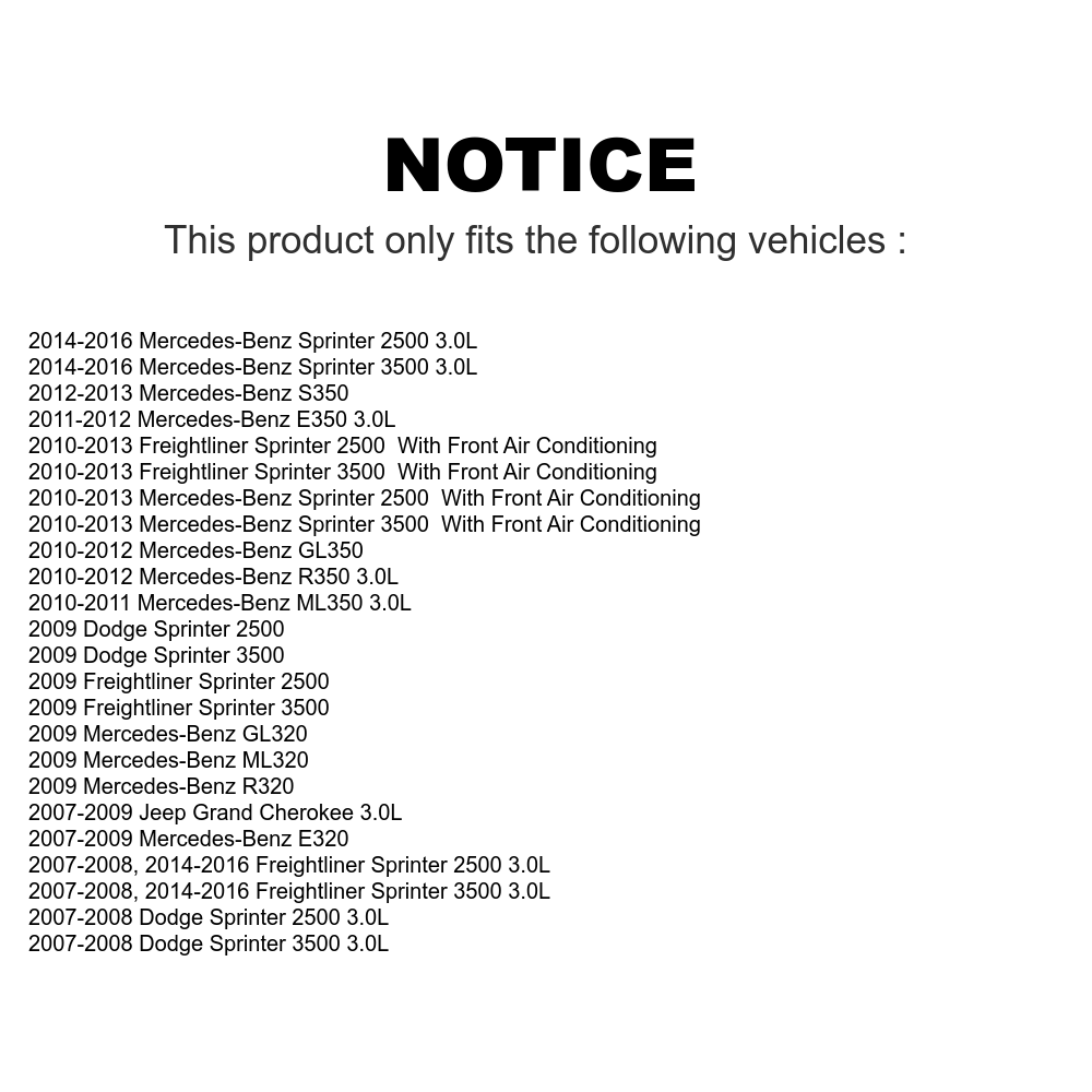 Serpentine Belt KBR-5070801 For Mercedes-Benz Jeep Grand Cherokee Sprinter 2500 E350 3500 ML350 Freightliner Dodge GL350 E320 R350 ML320 GL320 S350 R320 4500 3500XD
