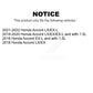 Front Rear Ceramic Brake Pads Kit For Honda Accord KCX-100160