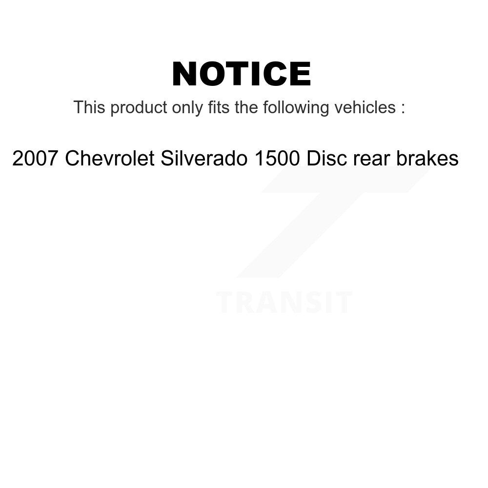Front Rear Ceramic Brake Pads Kit For 2007 Chevrolet Silverado 1500 Disc rear brakes KCX-100225