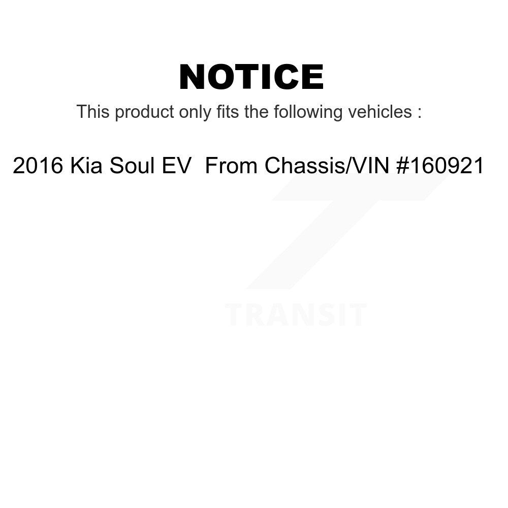 Front Rear Ceramic Brake Pads Kit For 2016 Kia Soul EV From Chassis VIN #160921 KCX-100334