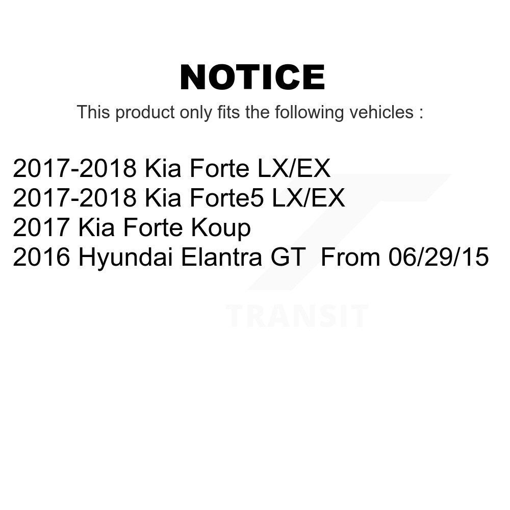 Front Rear Ceramic Brake Pads Kit For Kia Forte Hyundai Elantra GT Forte5 Koup KCX-100441