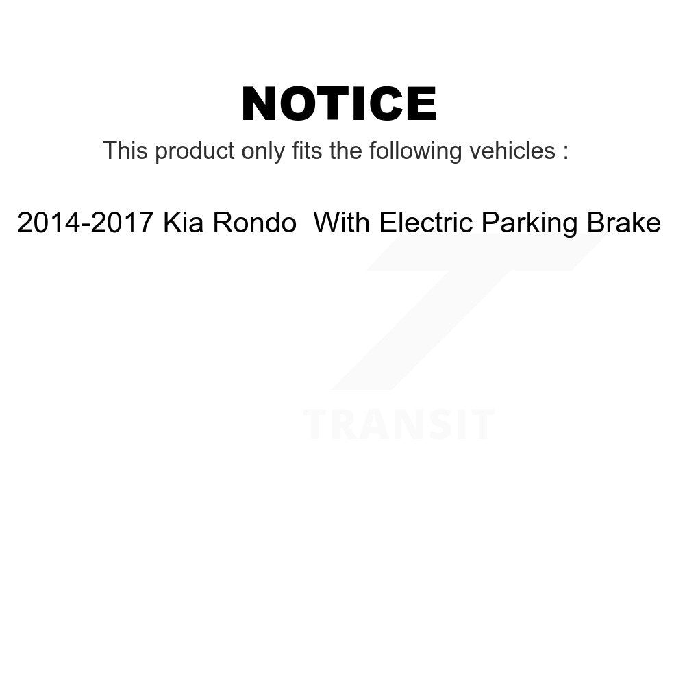 Front Rear Ceramic Brake Pads Kit For 2014-2017 Kia Rondo With Electric Parking KCX-100483