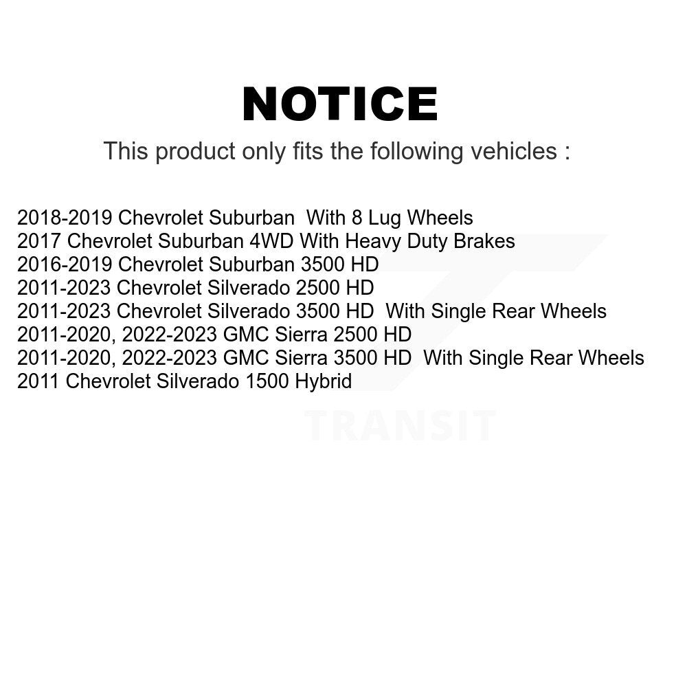 Rear Coated Drilled Slotted Disc Brake Rotors Pair For Chevrolet Silverado 2500 HD GMC Sierra 1500 3500 Suburban KD-100113