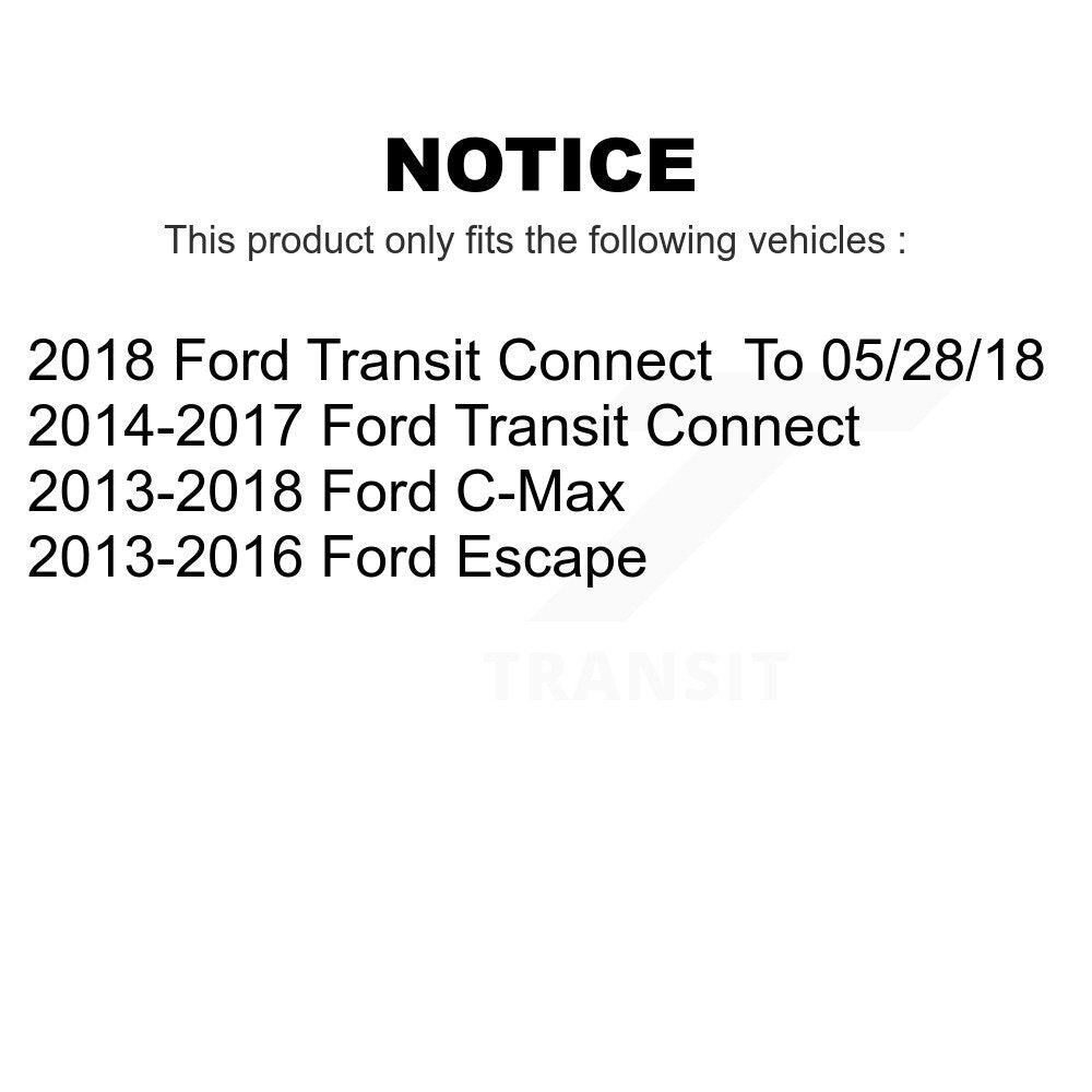 Rear Coated Drilled Slotted Disc Brake Rotors Pair For Ford Escape Transit Connect C-Max KD-100126