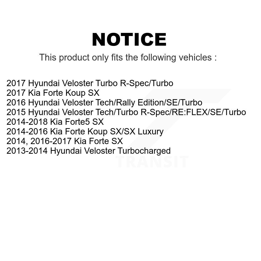 Front Rear Coated Drilled Slotted Disc Brake Rotors Kit For Kia Forte Hyundai Veloster Forte5 Koup KD-100286