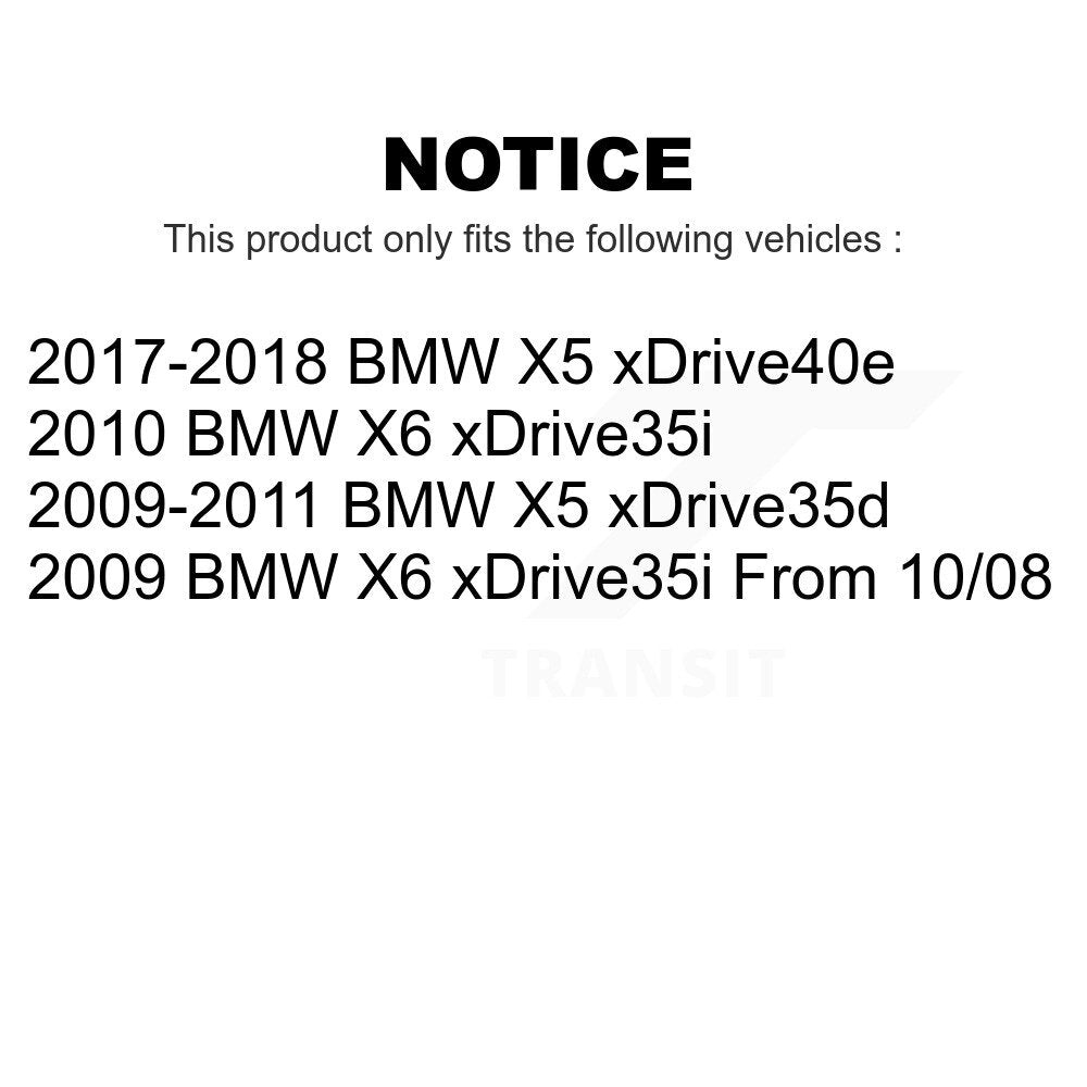 Front Rear Coated Drilled Slotted Disc Brake Rotors Kit For BMW X5 X6 KD-100301