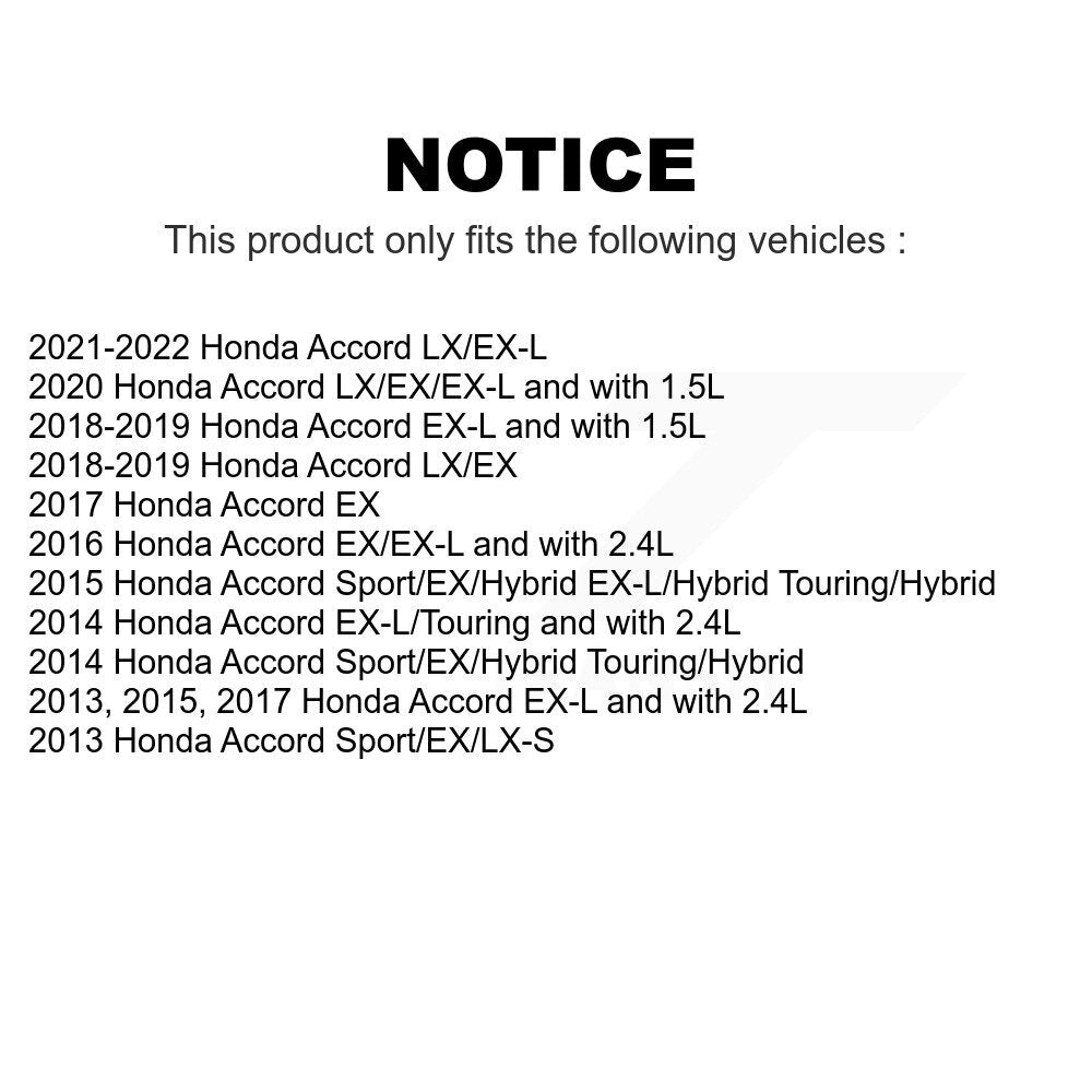 Front Rear Coated Drilled Slotted Disc Brake Rotors Kit For Honda Accord KD-100343