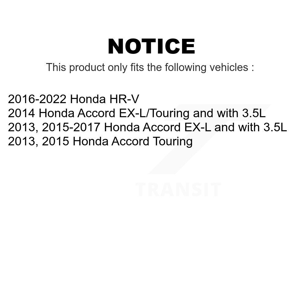 Front Rear Coated Drilled Slotted Disc Brake Rotors Kit For Honda Accord HR-V KD-100344
