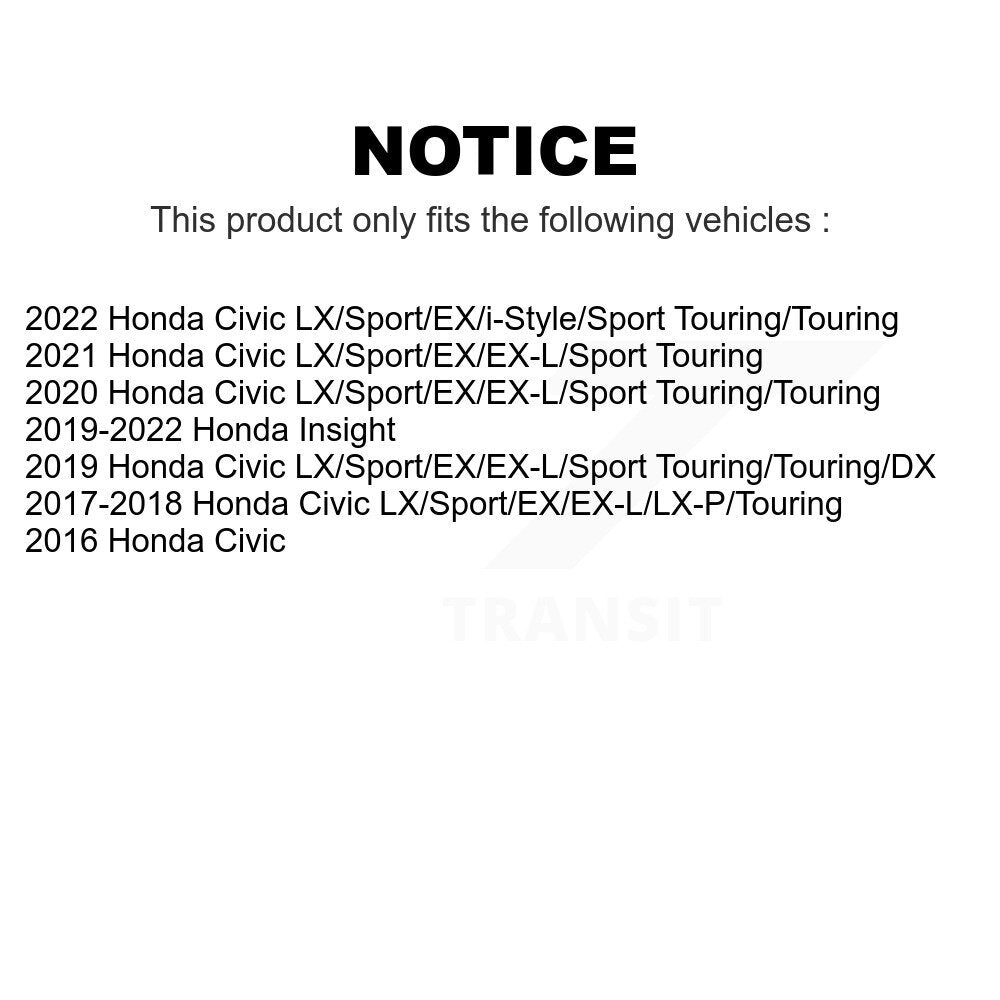 Front Rear Coated Drilled Slotted Disc Brake Rotors Kit For Honda Civic Insight KD-100360