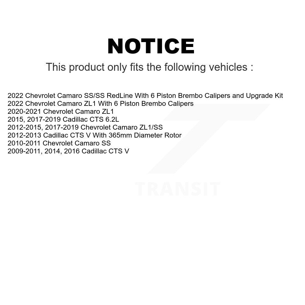 Rear Coated Drilled Slotted Disc Brake Rotors Pair For Chevrolet Camaro Cadillac CTS KD-100412