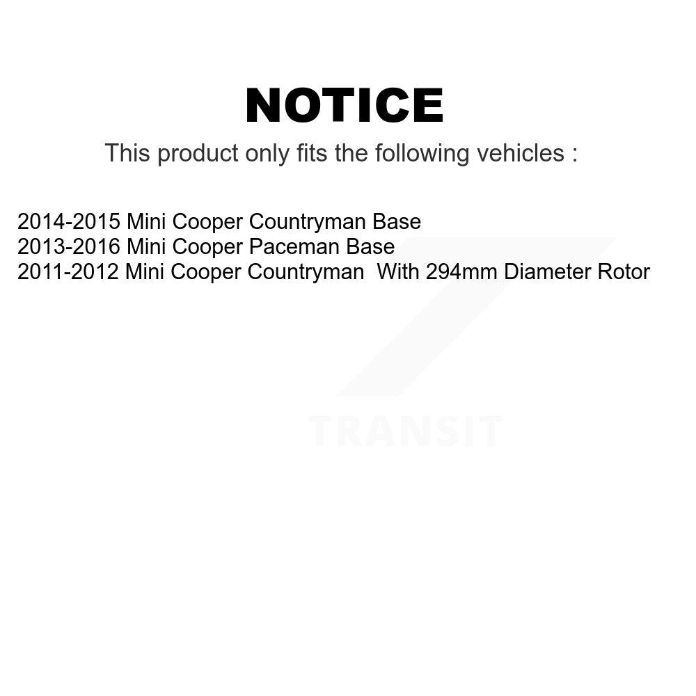 Front Rear Coated Drilled Slotted Disc Brake Rotors Kit For Mini Cooper Countryman Paceman KD-100505