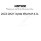 Air And Cabin Filters Kit For 2003-2009 Toyota 4Runner 4.7L KFL-100250