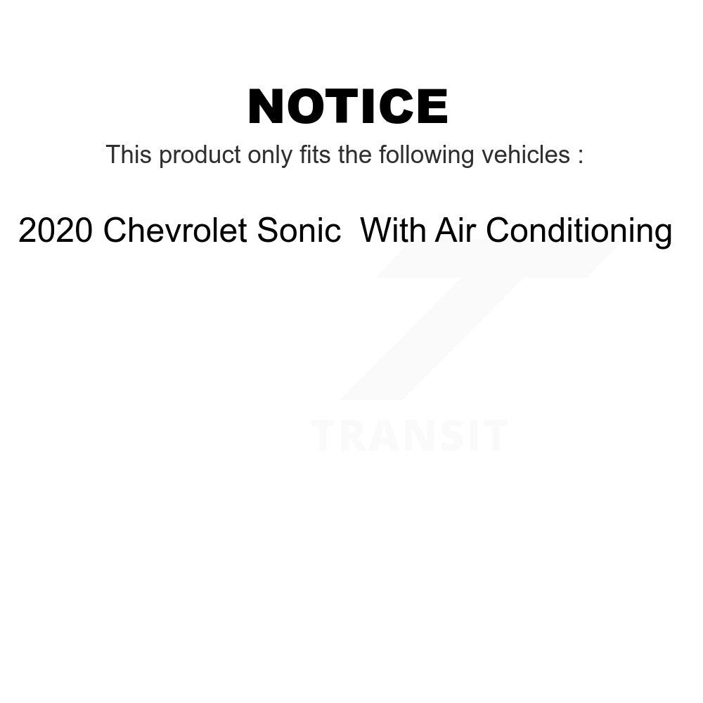 Air And Cabin Filters Kit For 2020 Chevrolet Sonic With Conditioning KFL-100382