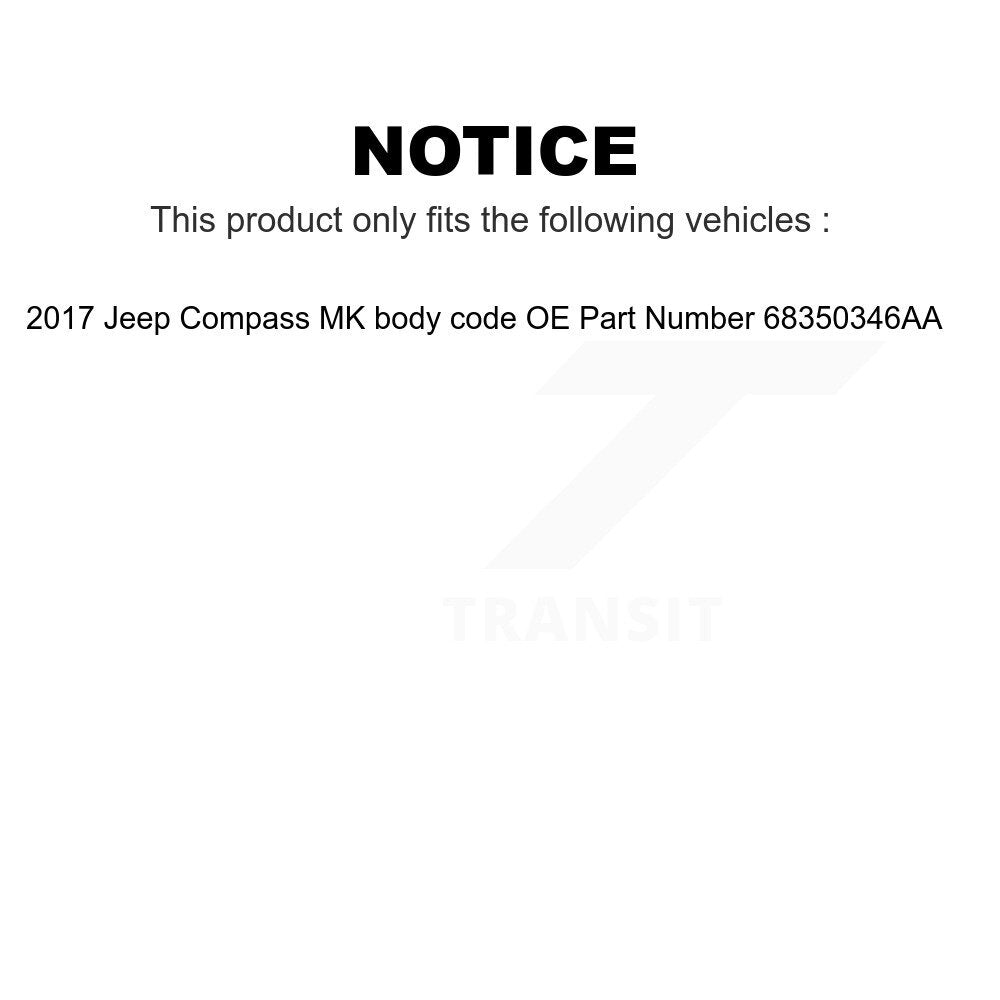 Air And Cabin Filters Kit For 2017 Jeep Compass MK body code OE Part Number 68350346AA KFL-100723